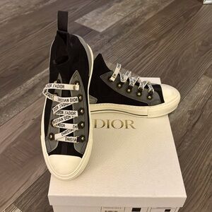 Dior Walk’N’DIOR knit hi top tennis shoes